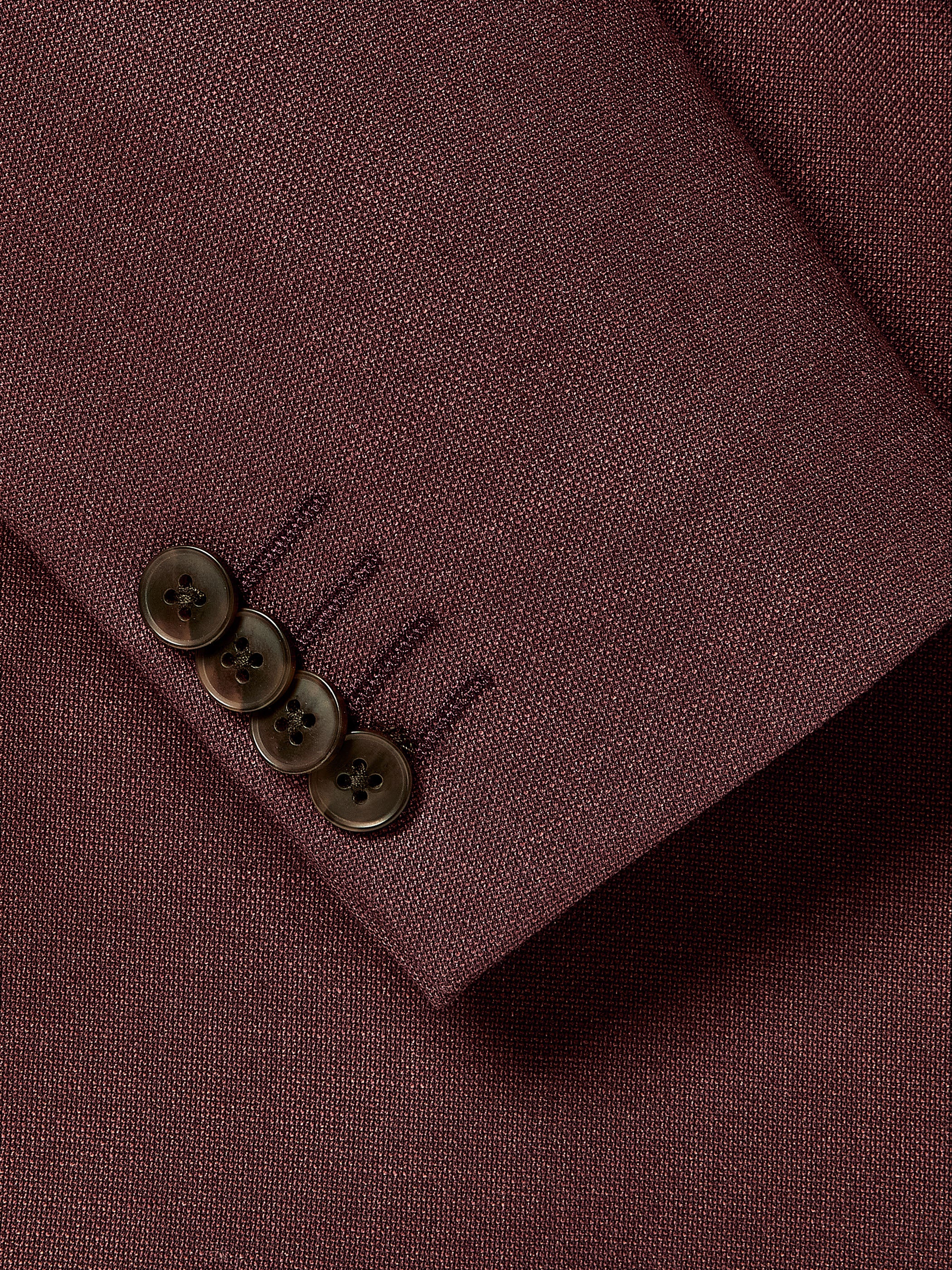 Slim-Fit Berry Suit Blazer