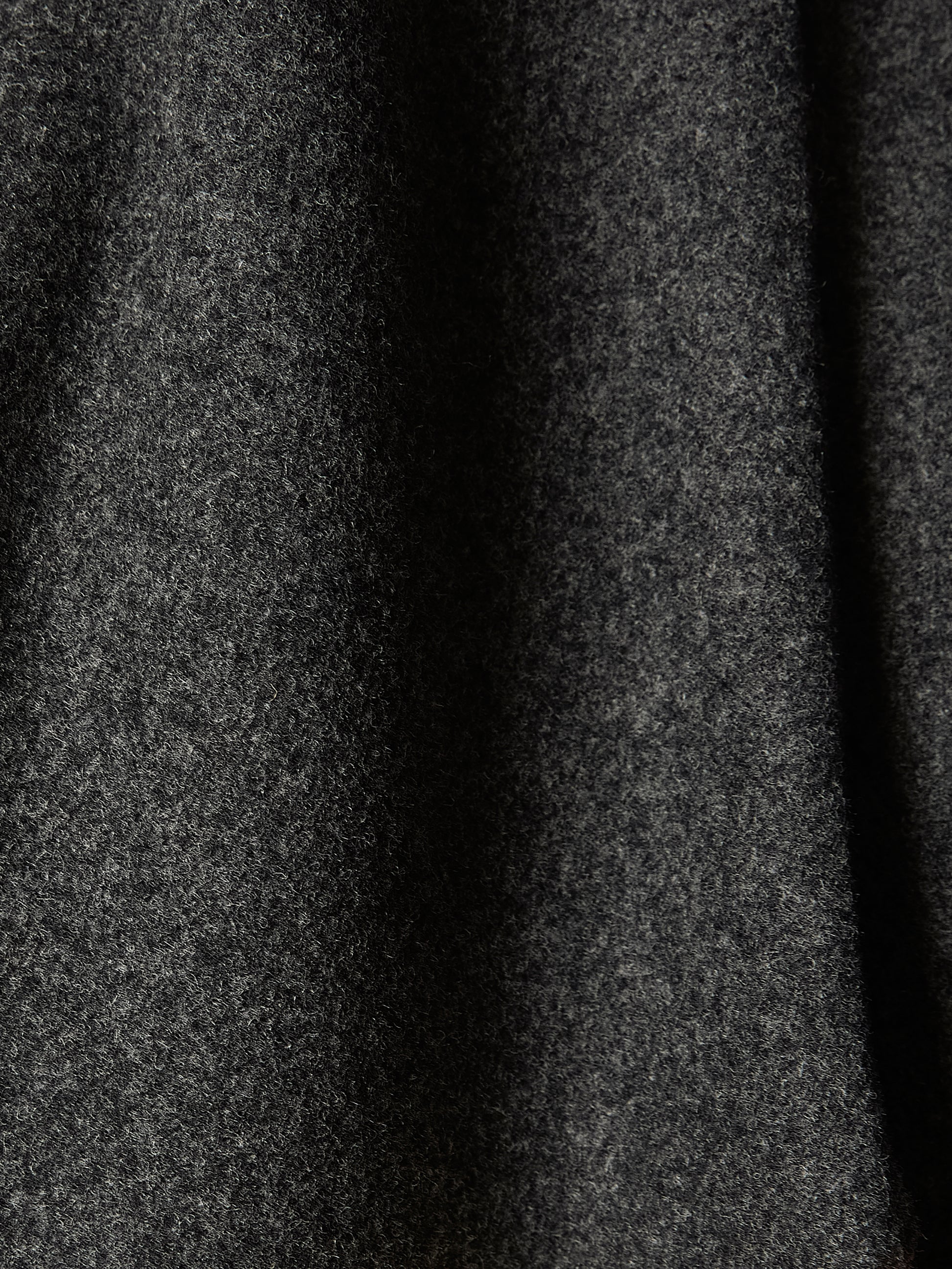 Wool Blend Short Jacket with Funnel Neck