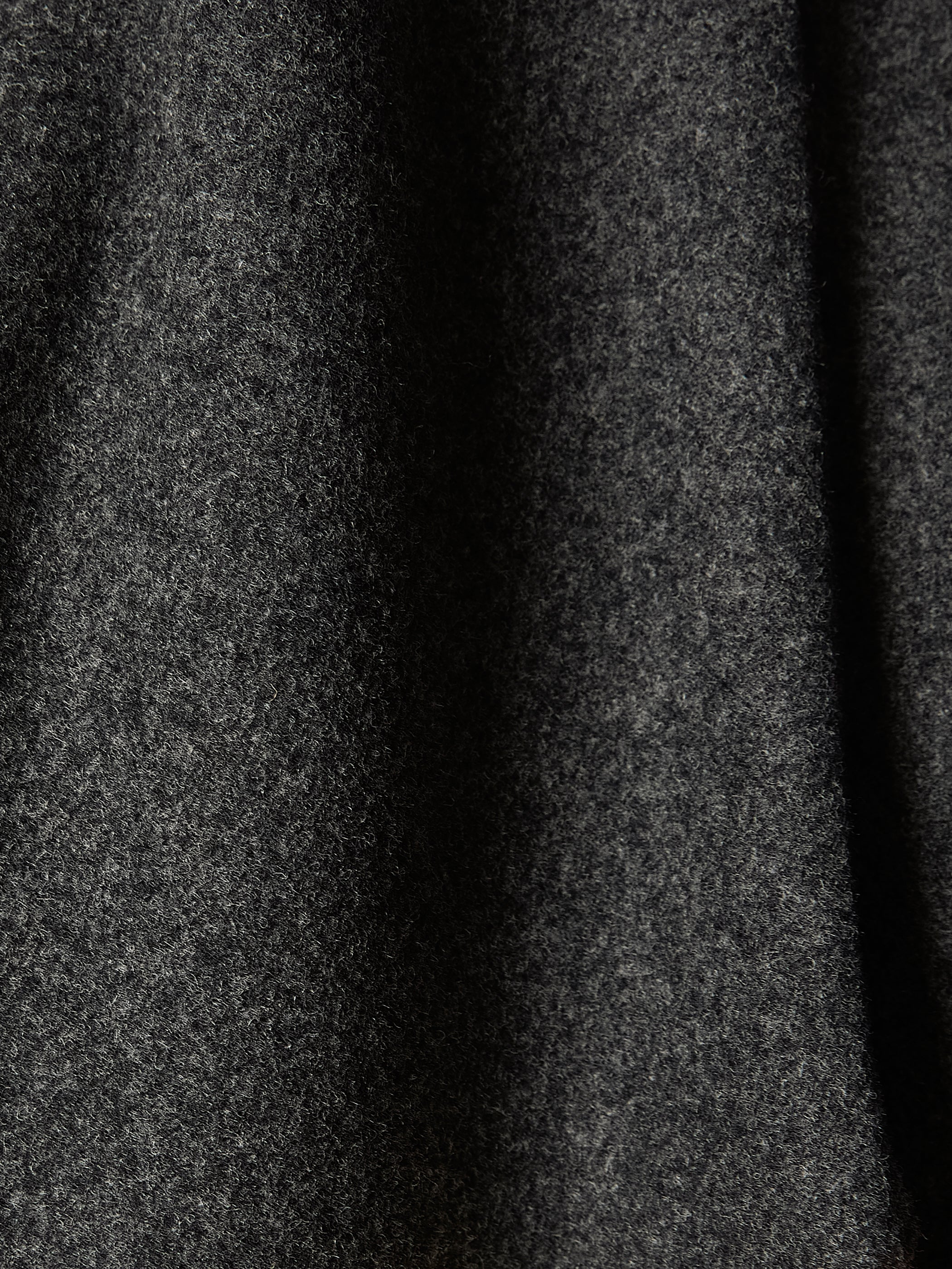 Wool Blend Short Jacket with Funnel Neck