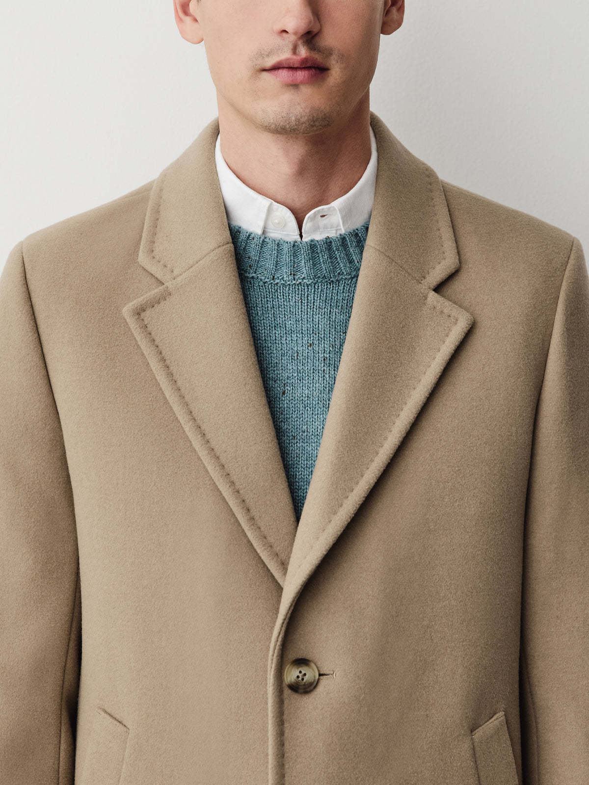 Classic Wool Coat with Tailored Collar