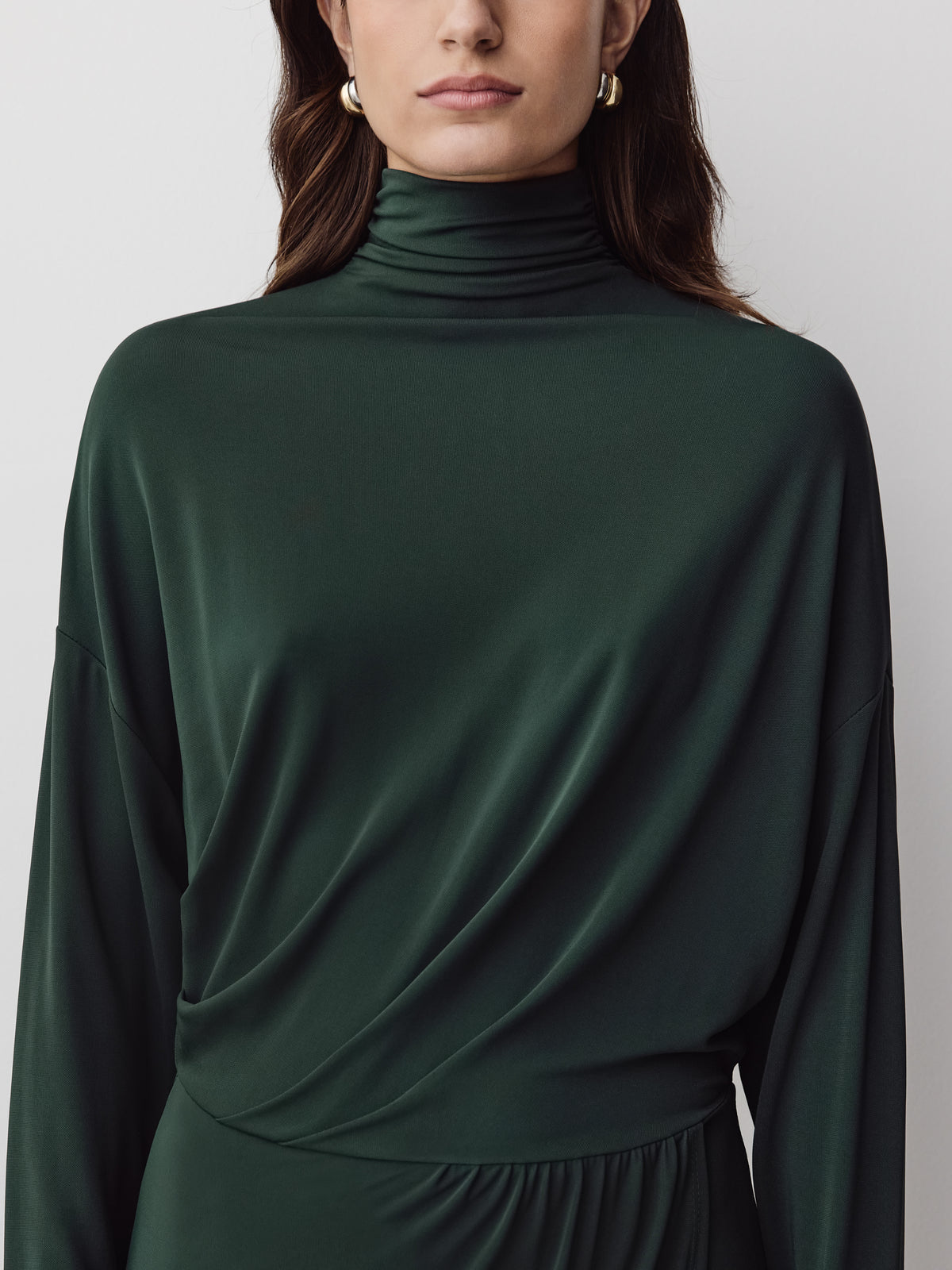 Long Sleeve Mock Neck Knit Dress