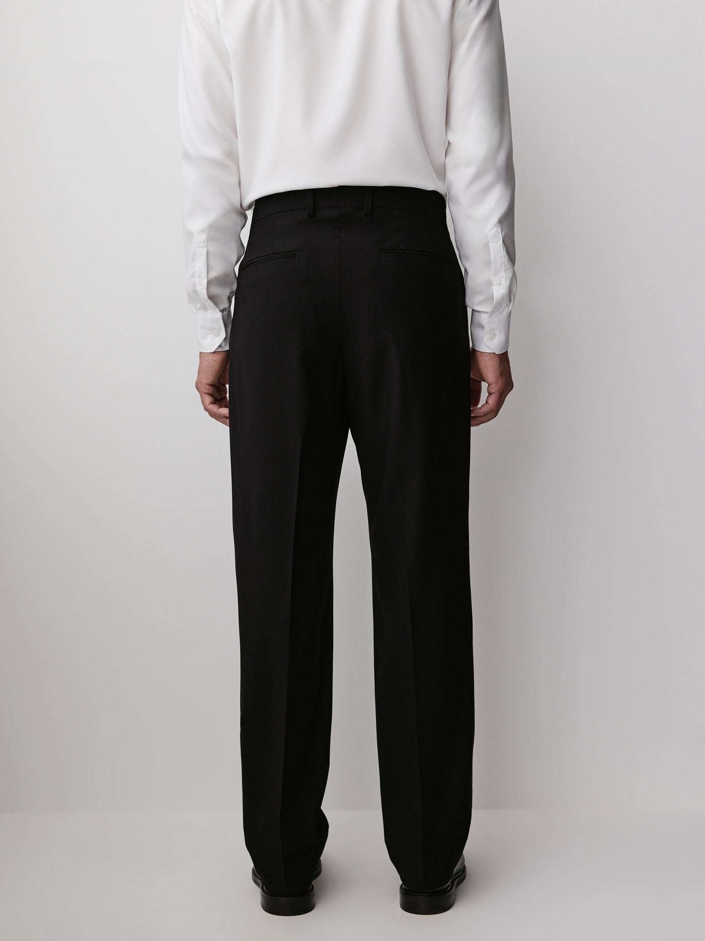 Straight Fit Wool Blend Pant