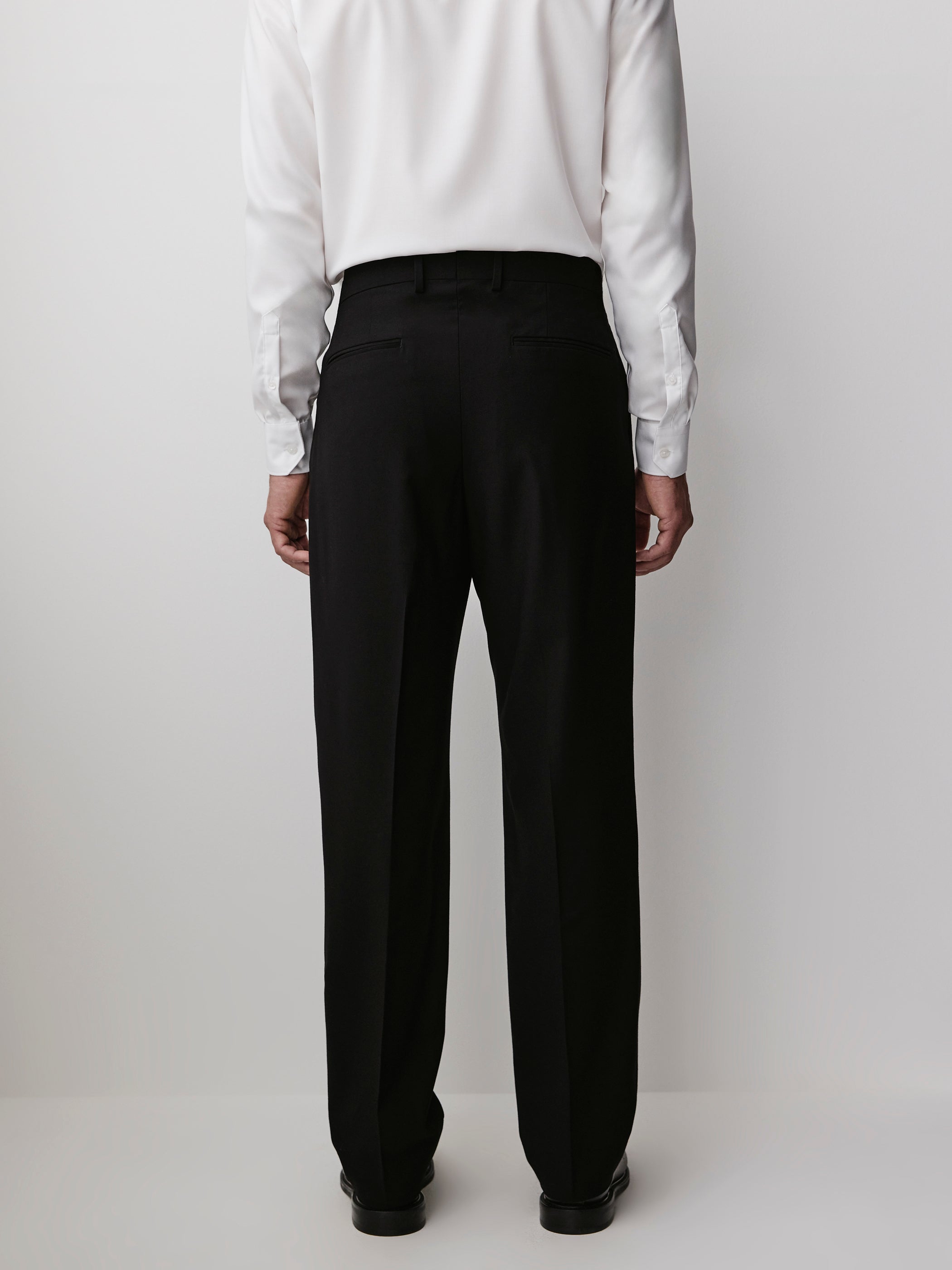 Straight Fit Wool Blend Pant