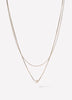 Necklace Multi Row Freshwater Pearl Metal