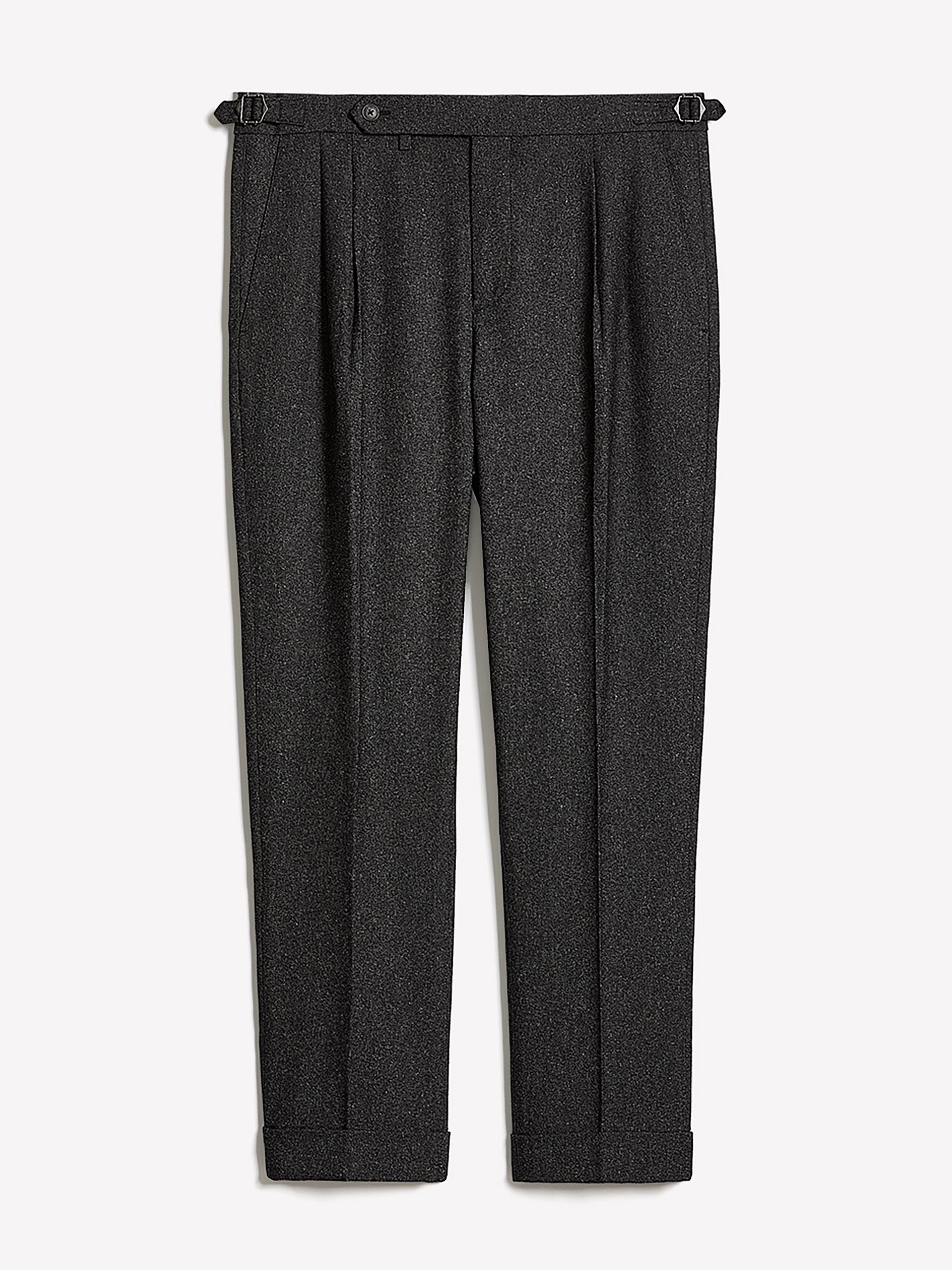 Tweed-Effect Tapered-Leg Pant