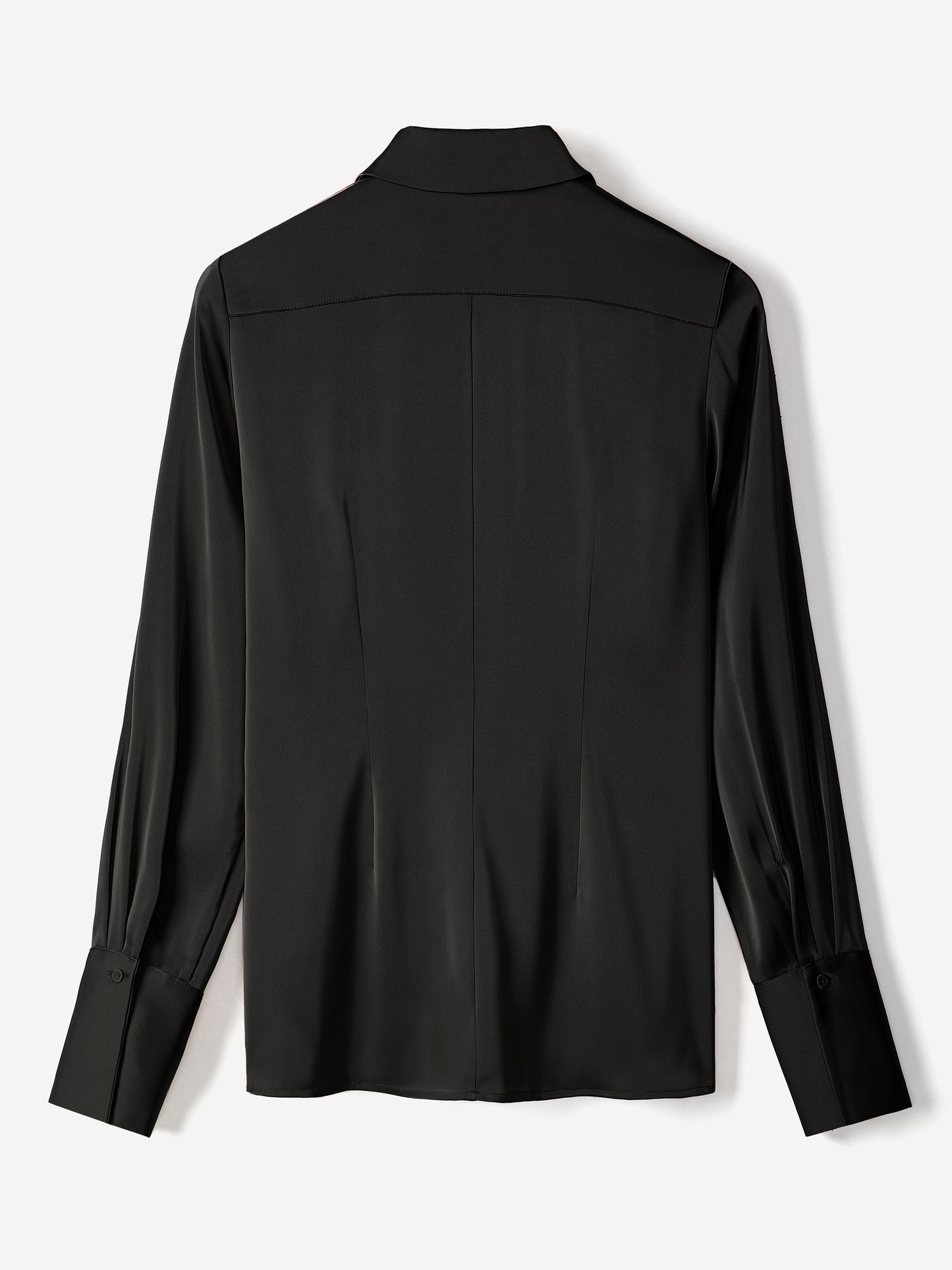 Woven Satin Long Sleeve Shirt