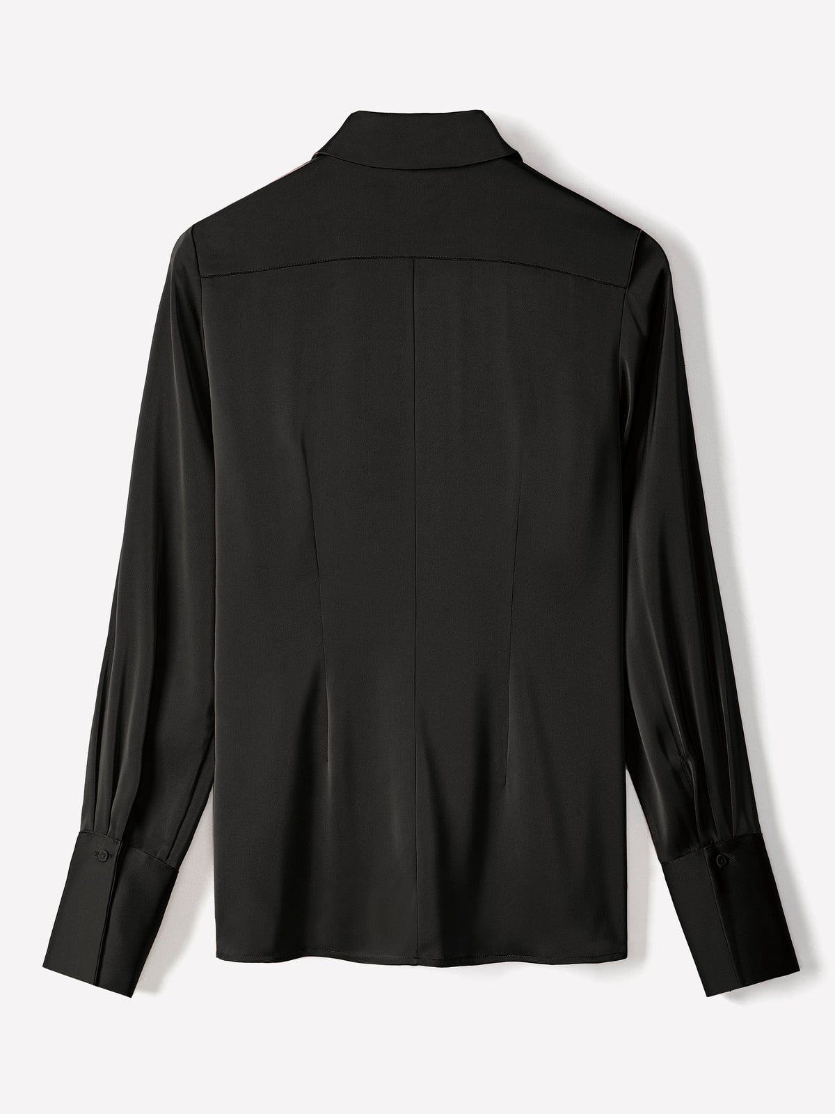 Woven Satin Long Sleeve Shirt