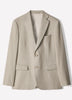 Slim-Fit Oat Brushed Twill Blazer