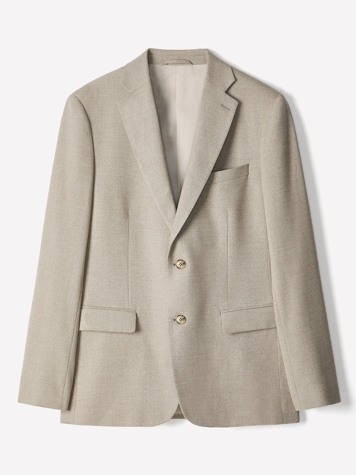 Slim-Fit Oat Brushed Twill Blazer