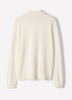 Long Sleeve Mock Neck Pullover Sweater Cotton Blend