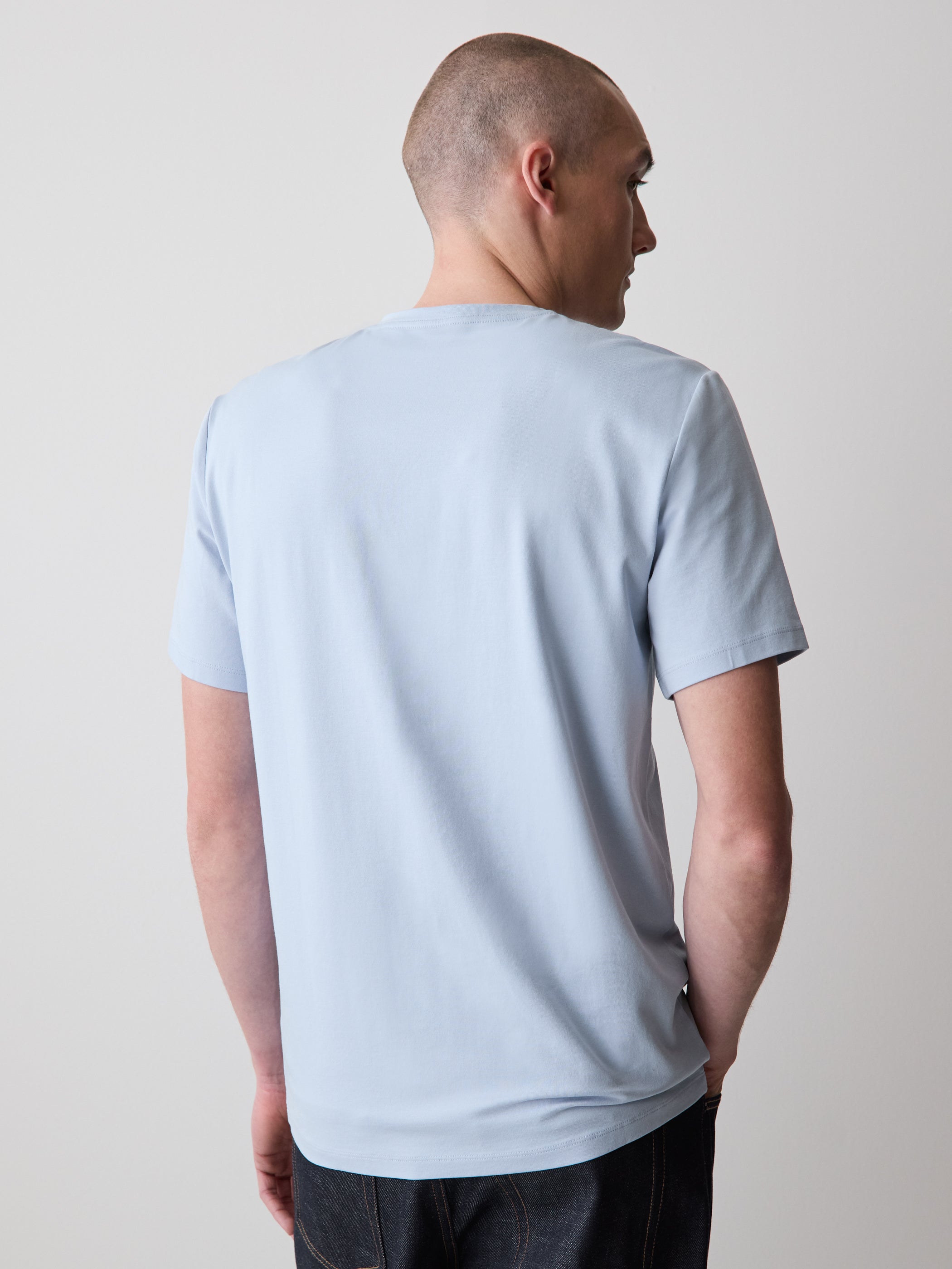 Men's V-Neck Knit T-Shirt Supima Cotton