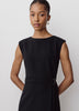 Woven Sleeveless Faux Wrap Dress with Twill Fabric