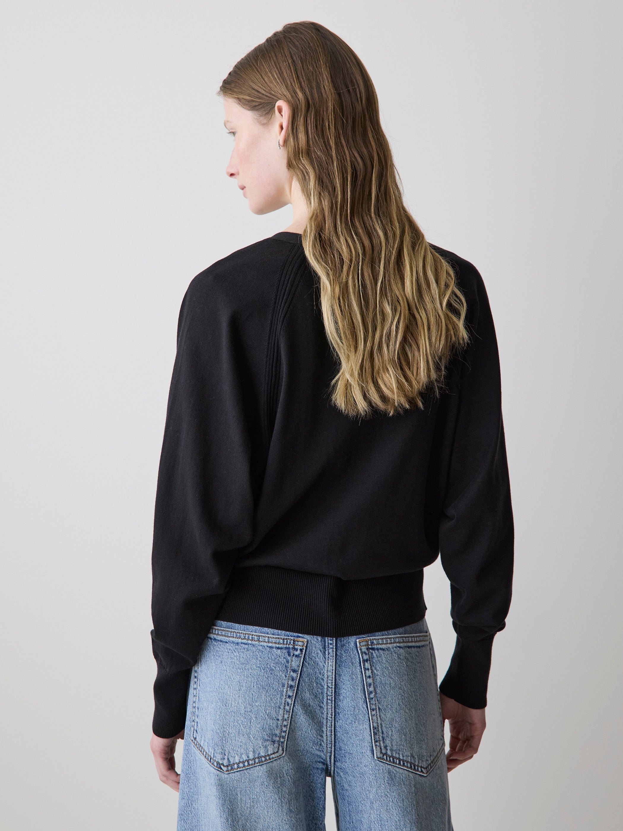 Cardigan à Manches Longues et Col V