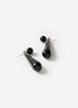 Teardrop Pendant Earrings with Black Onyx Stones
