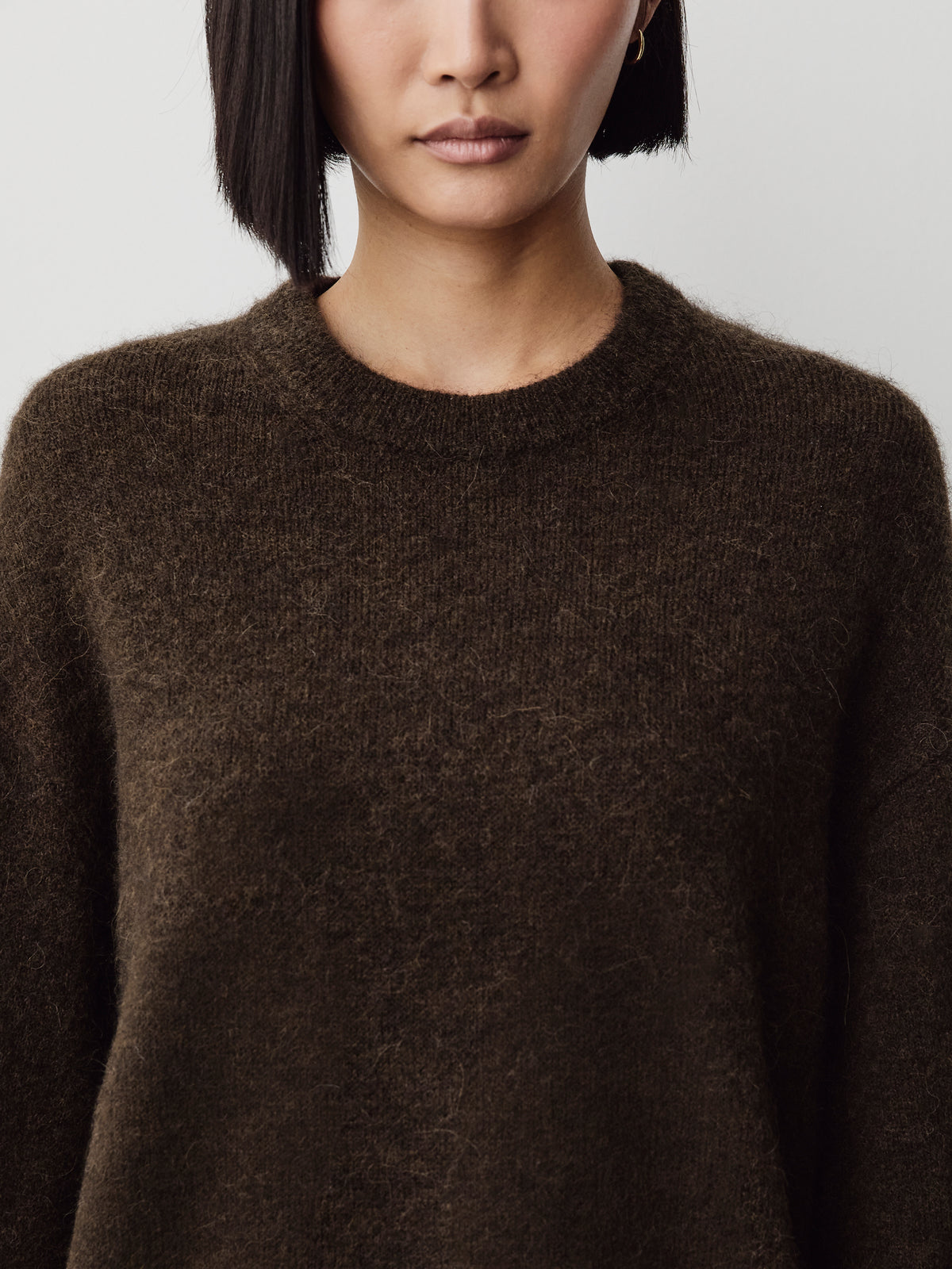 Wool-Blend Long-Sleeve Crew-Neck Sweater