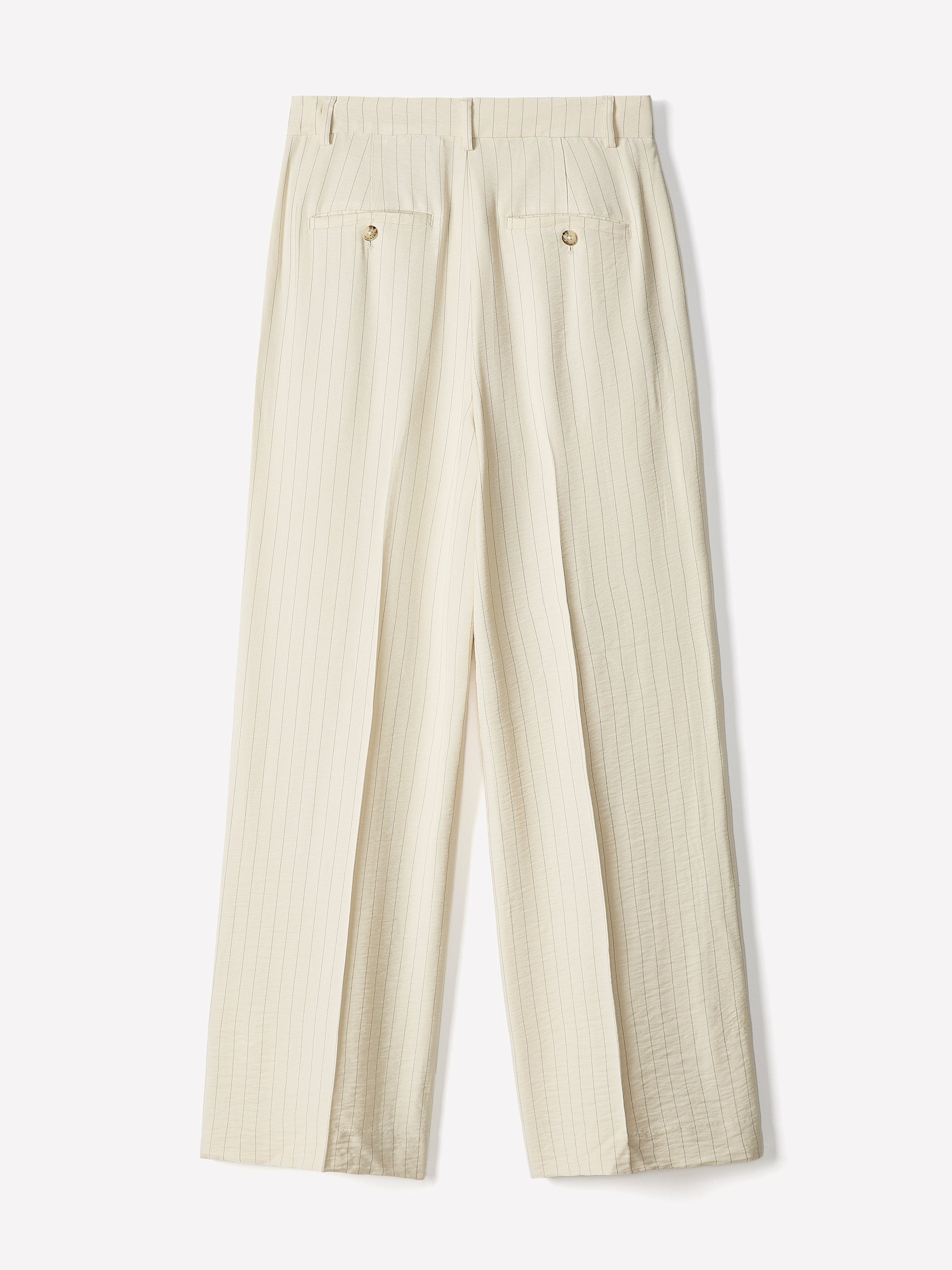 Striped High-Rise Wide-Leg Fluid Pant