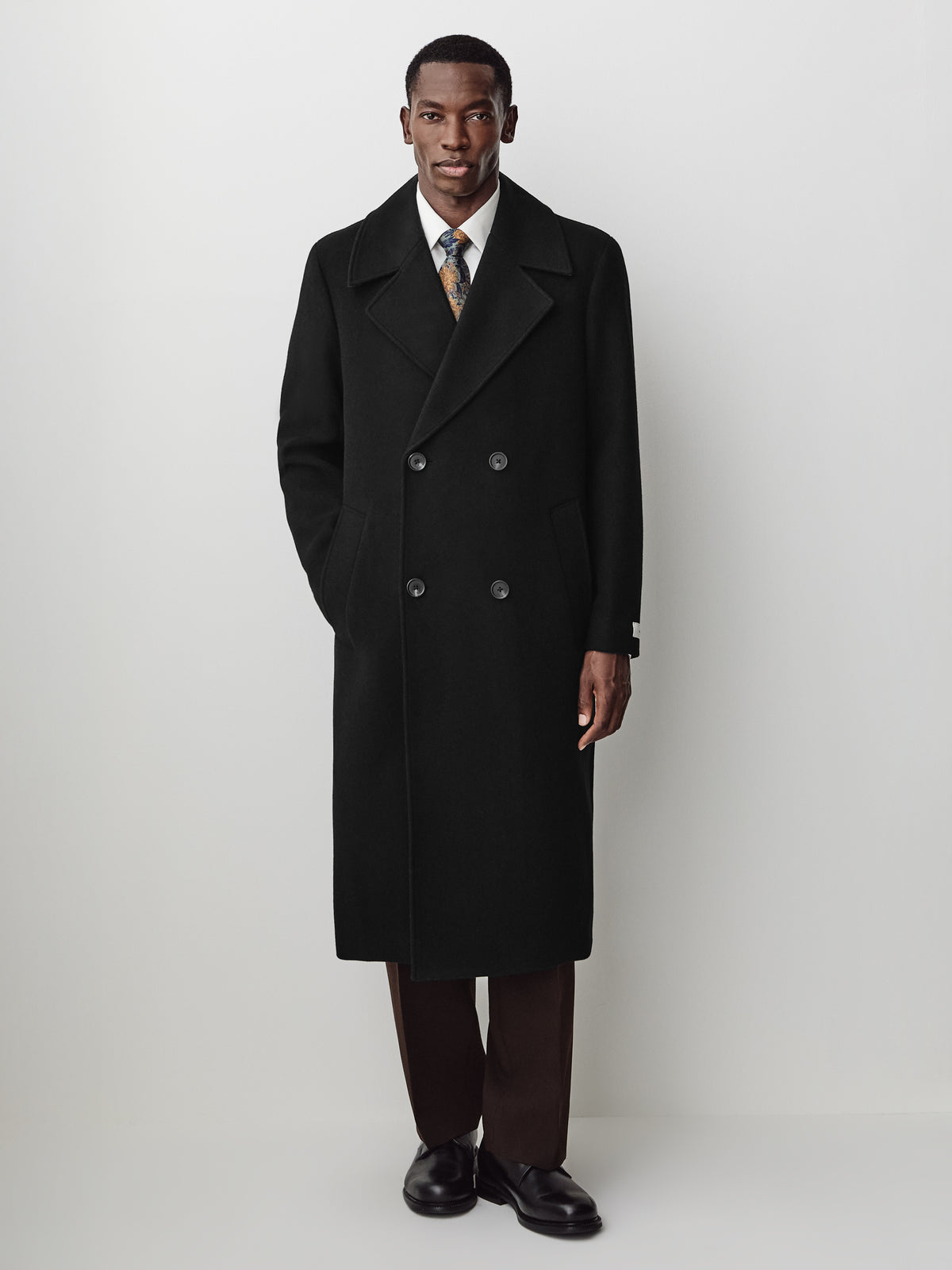 Double Breasted Topcoat Wool Blend