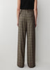 Plaid Wide-Leg High-Rise Pant