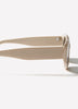 Oval Cat Eye Plastic Sunglasses Cream