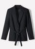 Relaxed-Fit One-Button Blazer with Removable Sash