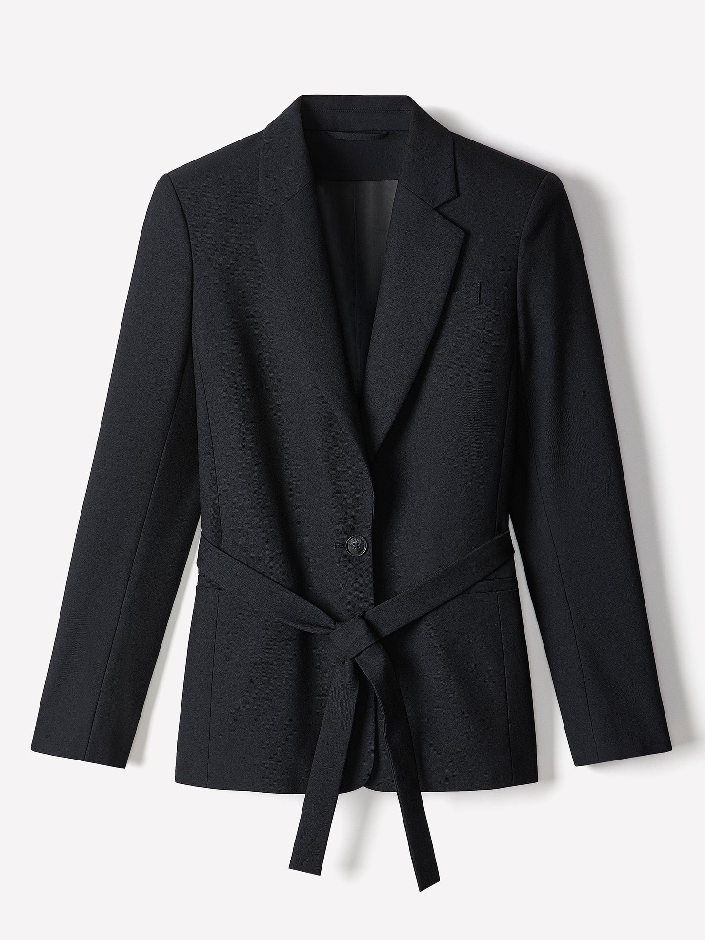 Relaxed-Fit One-Button Blazer with Removable Sash