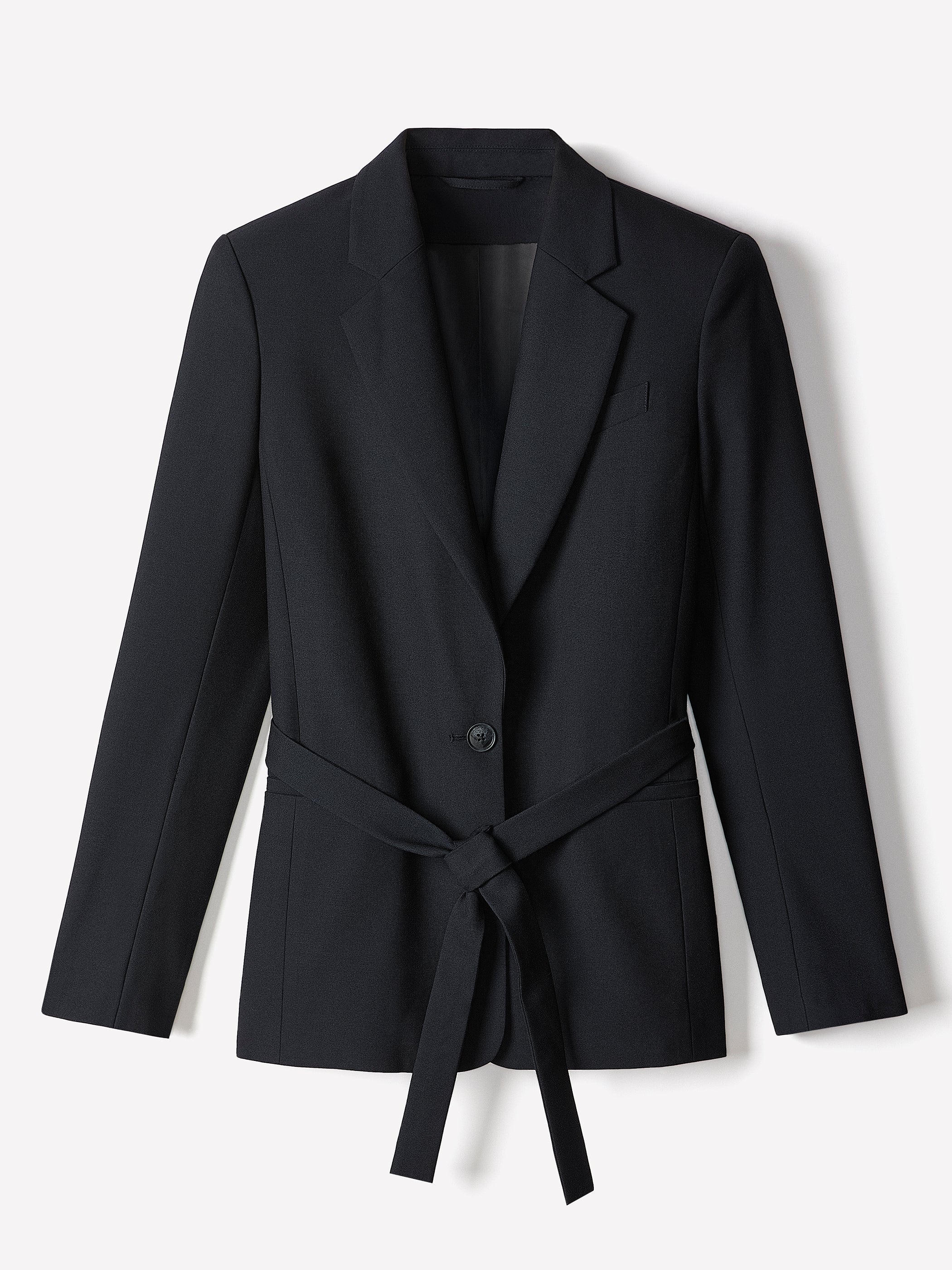 Relaxed-Fit One-Button Blazer with Removable Sash