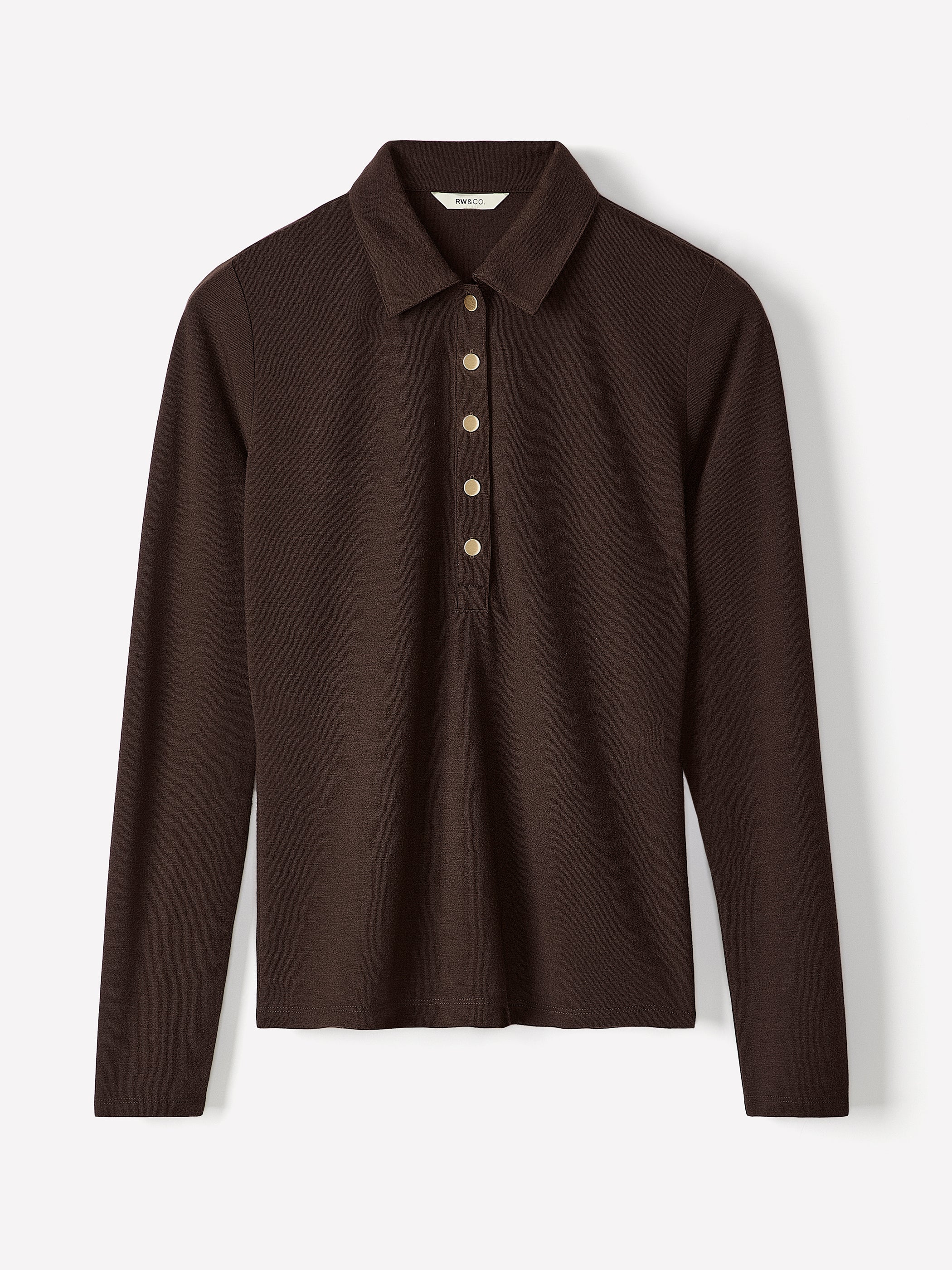 Polo Ajusté à Manches Longues