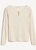 Long-Sleeve Scoop-Neck Ribbed Top