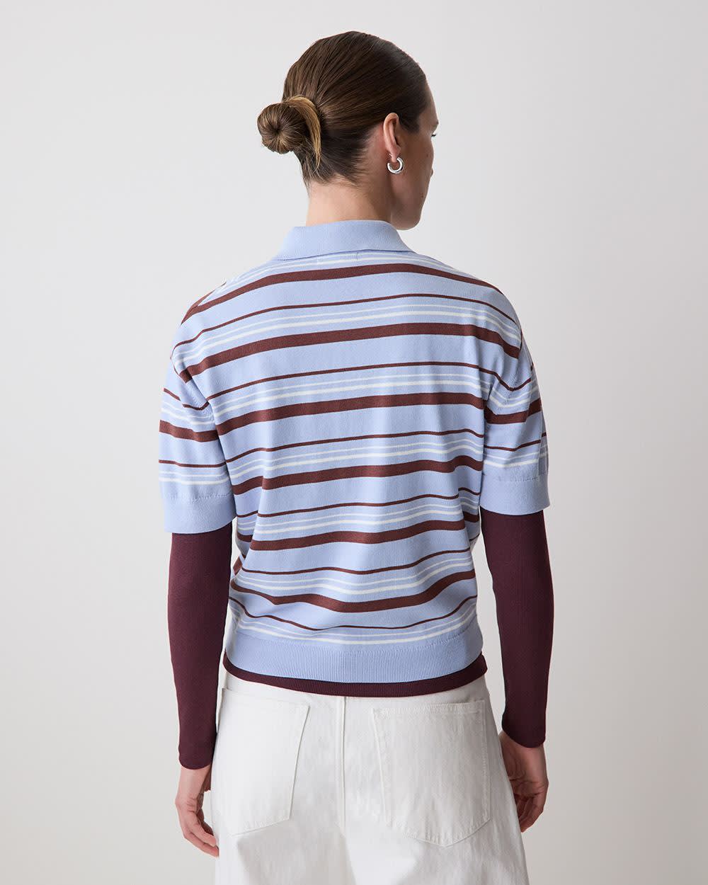 Pull à Manches Courtes et Col Polo