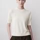 Knit Cotton Blend Crew Neck Sweater