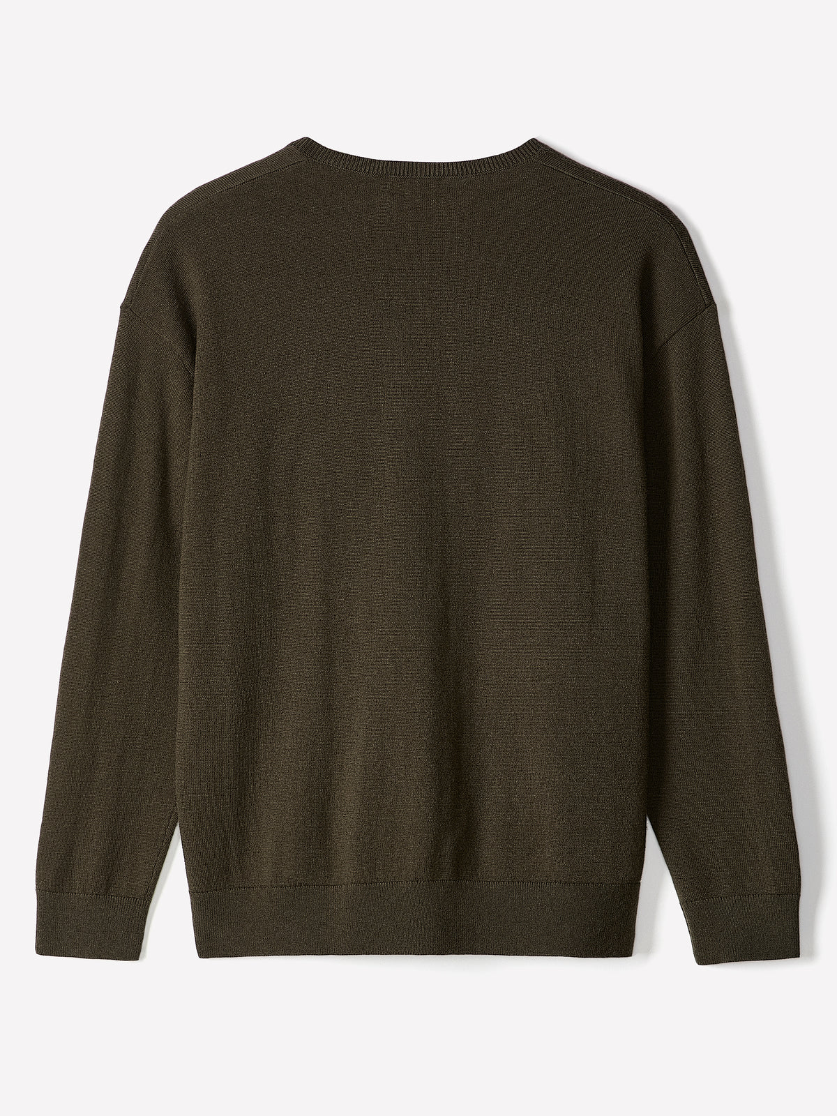 Long-Sleeve V-Neck Oversized Merino Sweater
