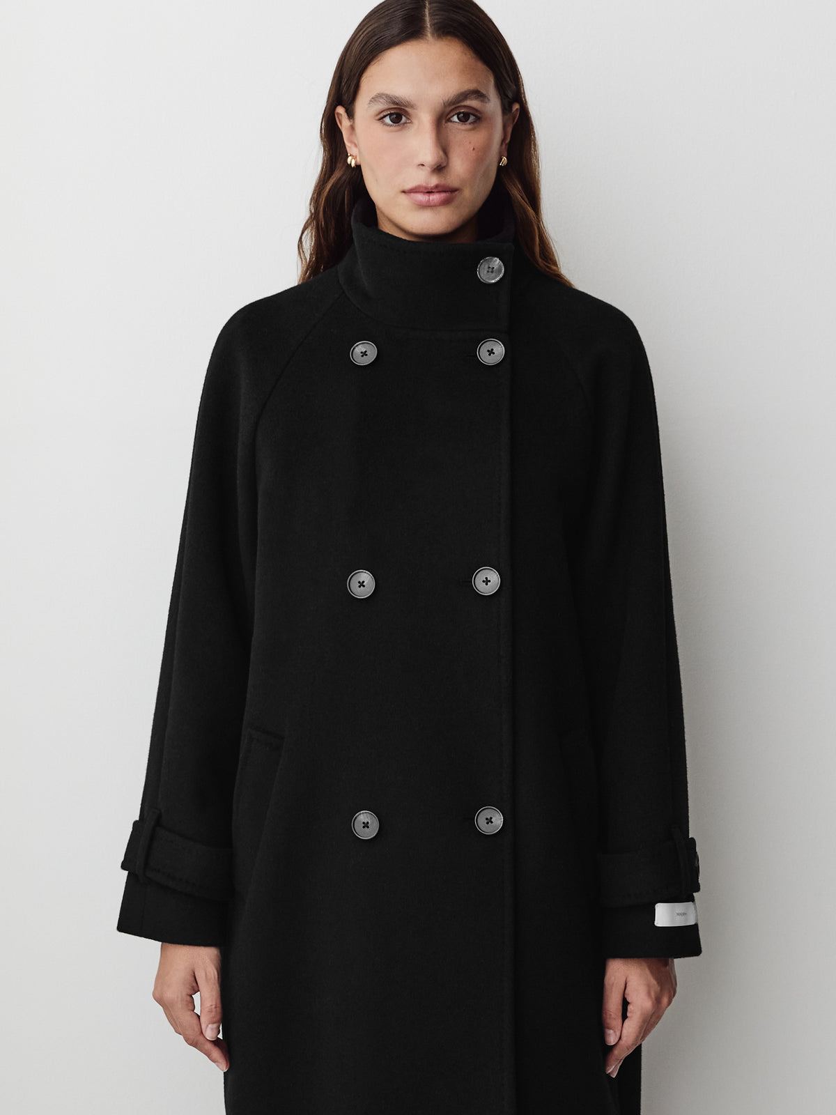 Classic Wool-Blend Double-Breasted Coat