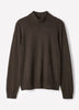 Long Sleeve Mock Neck Pullover Sweater Cotton Blend