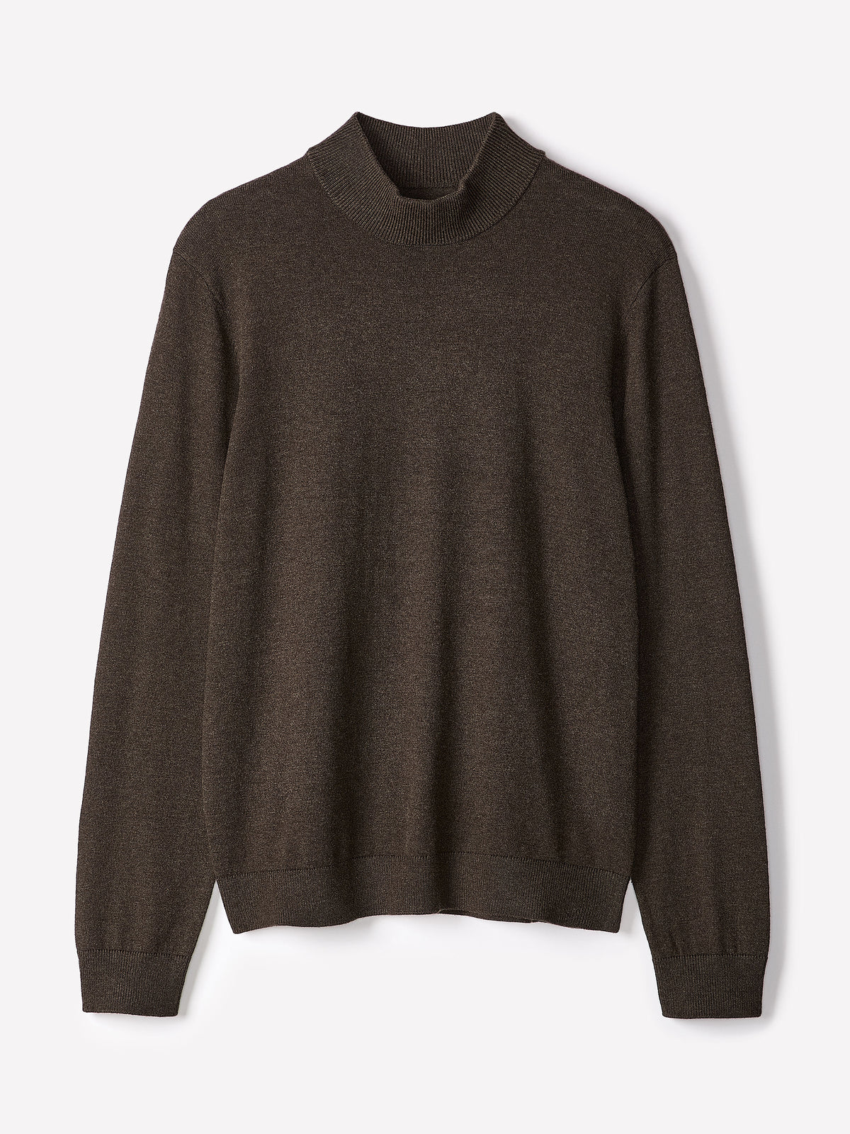 Long Sleeve Mock Neck Pullover Sweater Cotton Blend