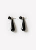 Teardrop Pendant Earrings with Black Onyx Stones