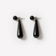 Teardrop Pendant Earrings with Black Onyx Stones