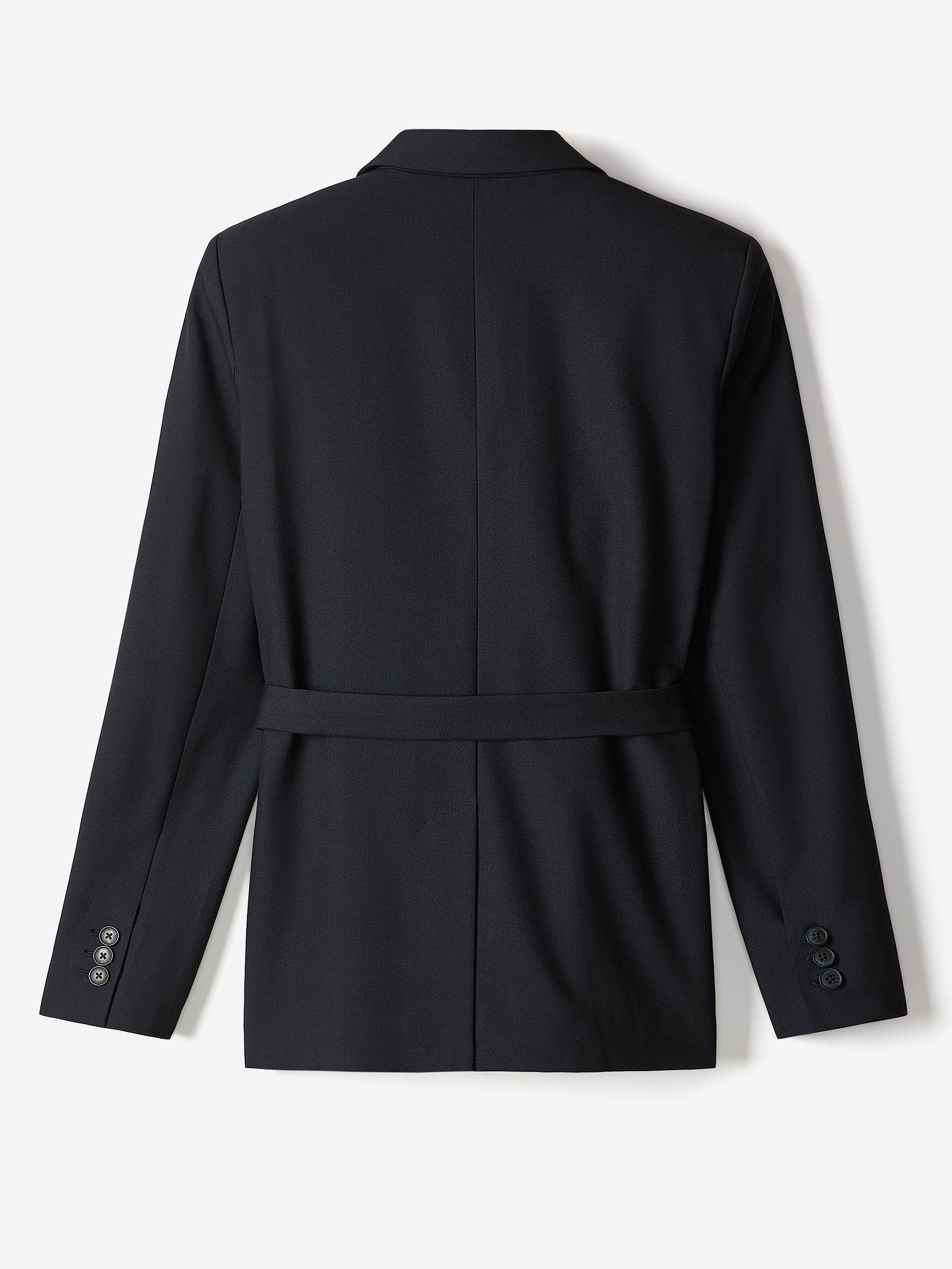 Relaxed-Fit One-Button Blazer with Removable Sash