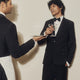 White Tailored Fit Tuxedo Shirt with French Cuffs