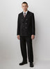 Men's Straight Fit Black Double Breasted Woven Blazer