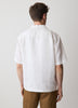 Short-Sleeve Linen Shirt with Camp Collar