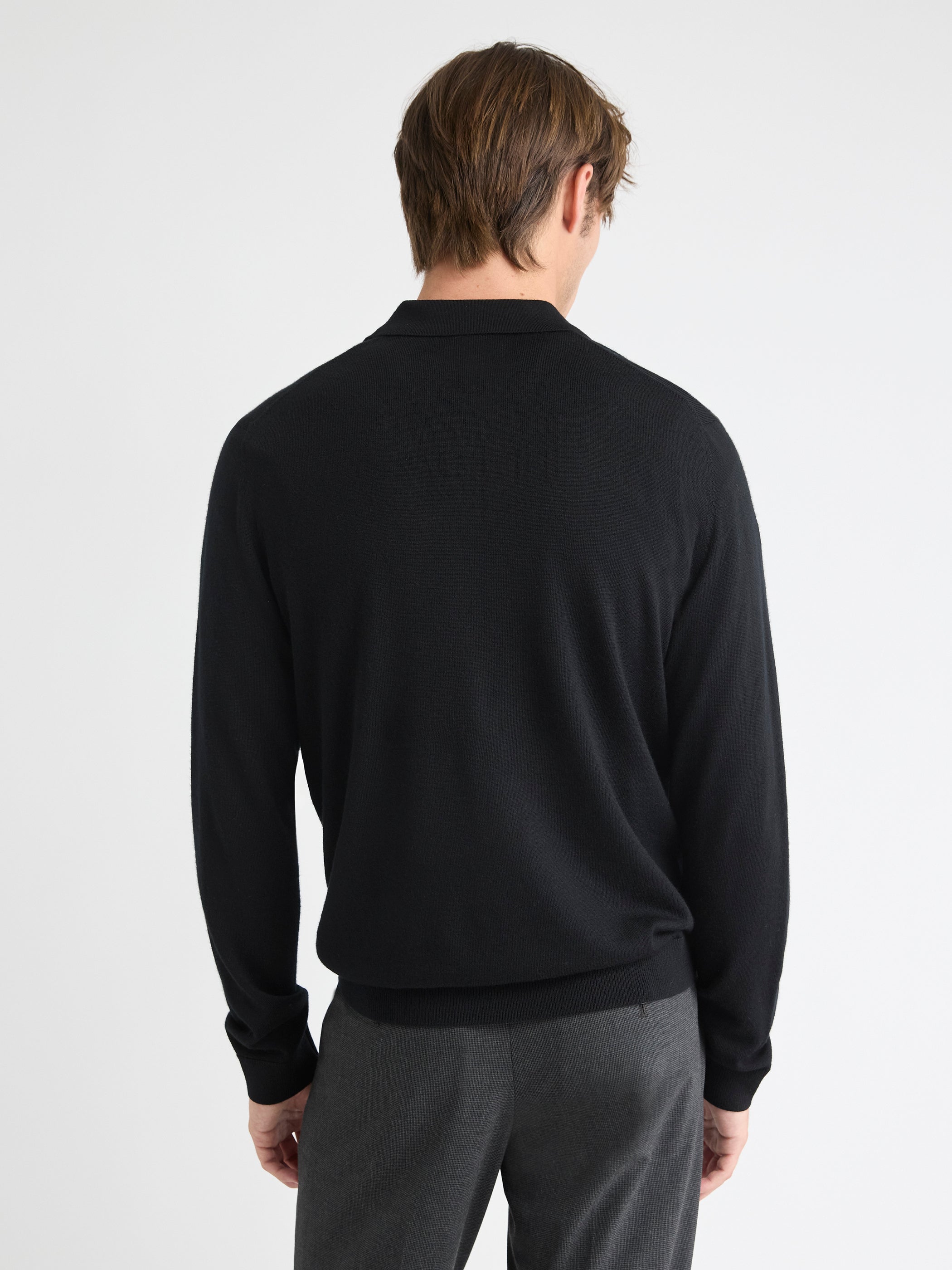 Merino Wool Polo Sweater