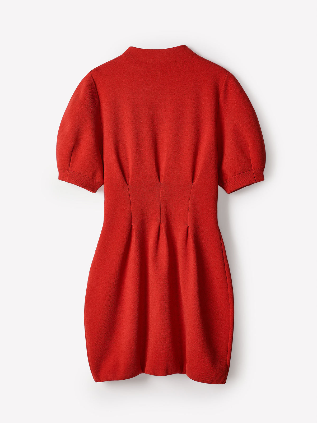 Short-Sleeve Mock-Neck Hourglass Sweater Dress