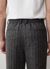 Straight Knit Pinstripe Wool Blend Pant