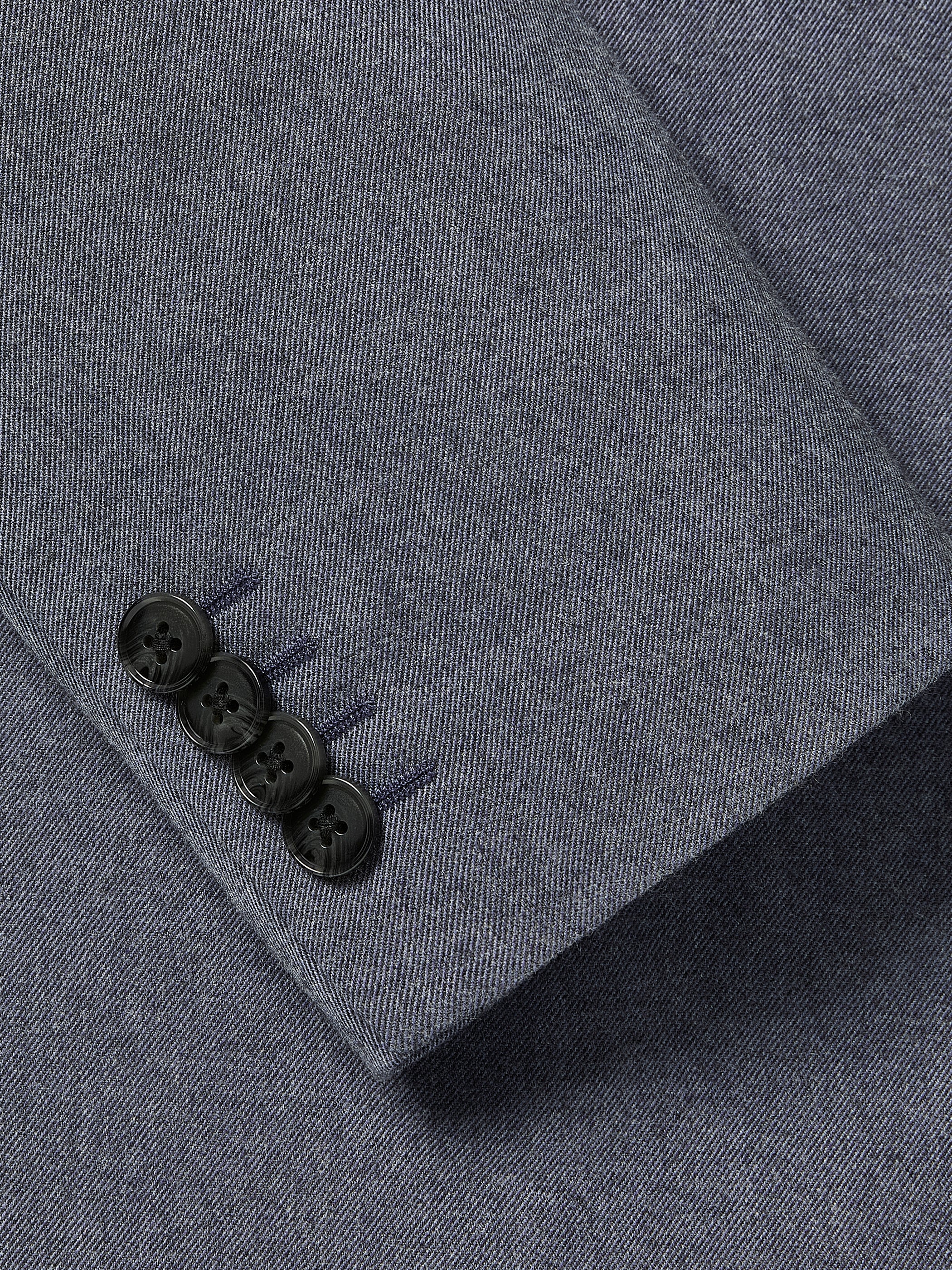 Woven Tailored Blazer in Brushed Med Blue