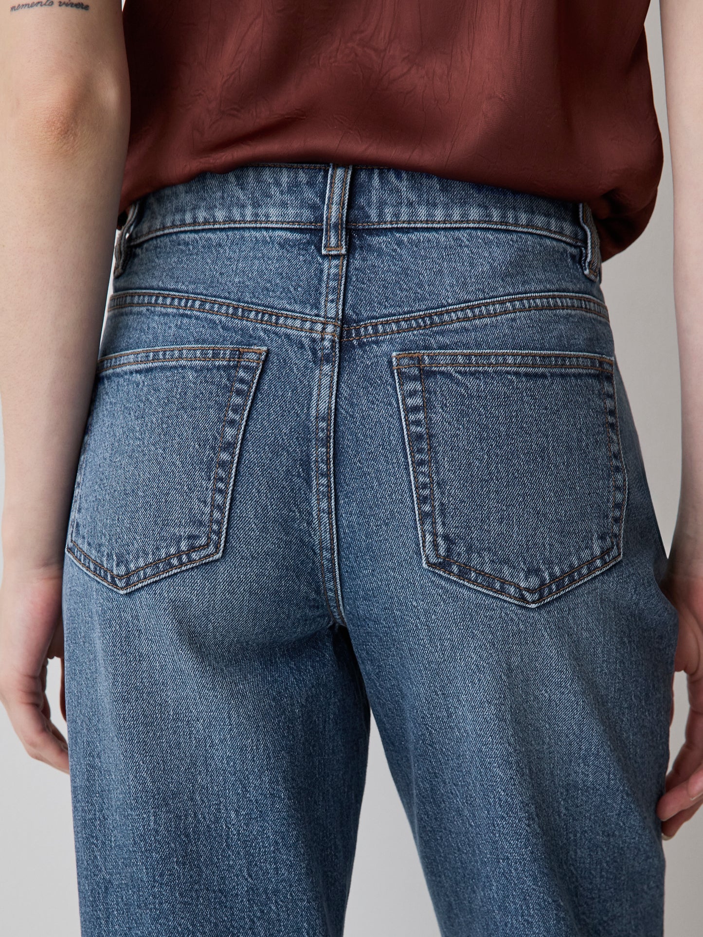 Medium-Wash Straight-Leg Jeans