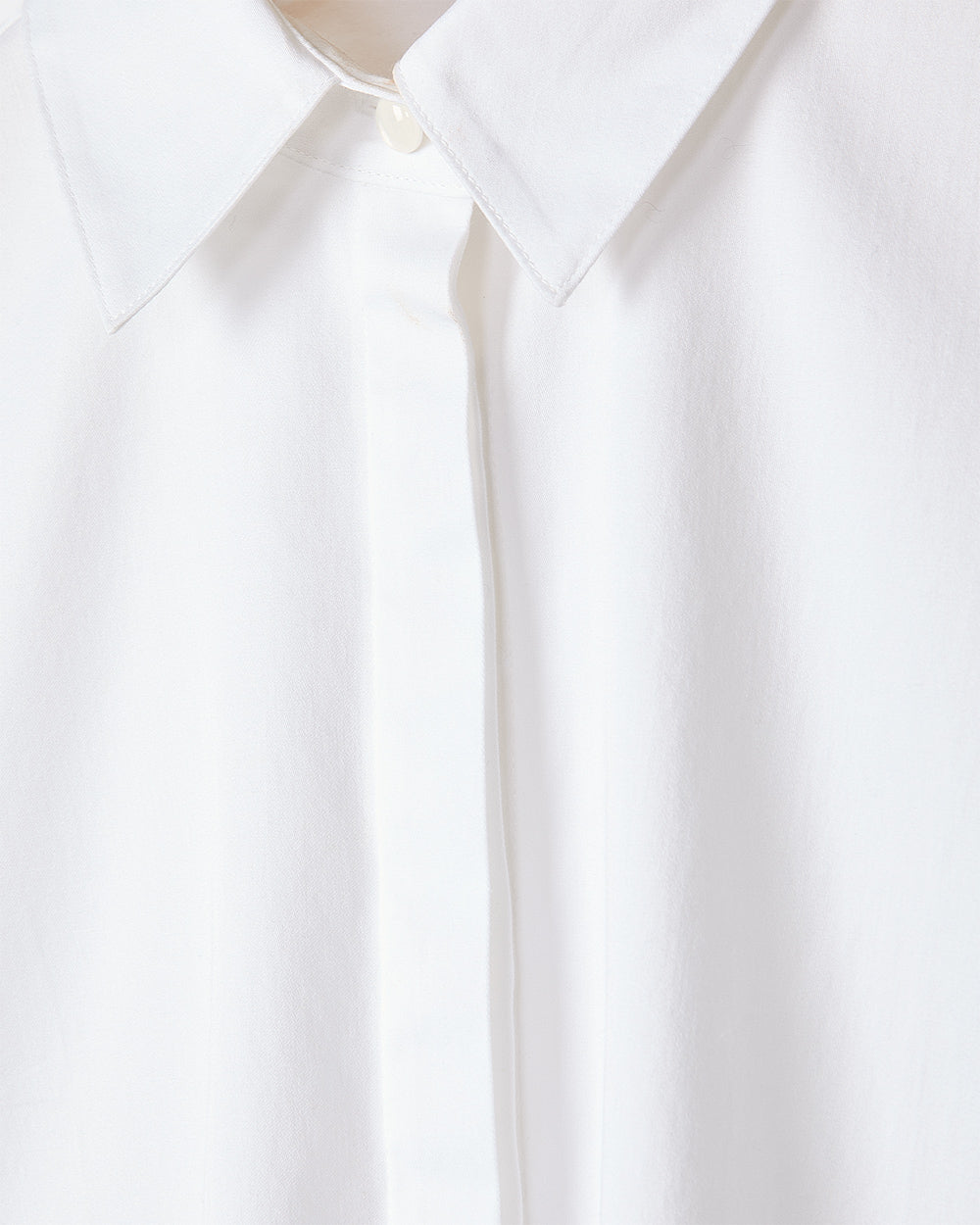 Blouse Ajustée en Popeline à Manches Longues