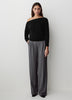 Long-Sleeve Off-the-Shoulder Merino-Wool Sweater
