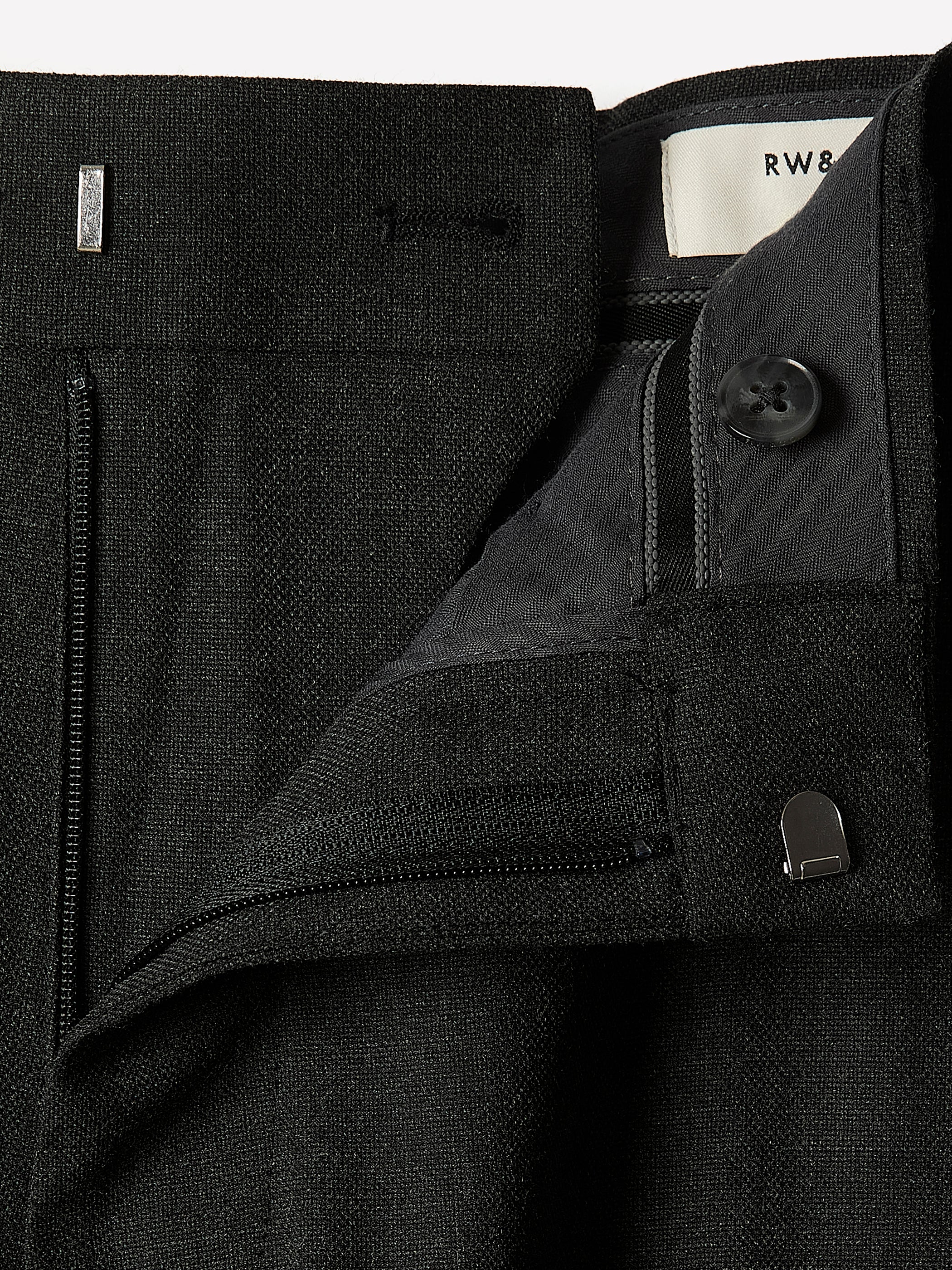 Pantalon de Complet à Coupe Droite en Tissu Technique 
