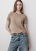 Short-Sleeve Crew-Neck Ribbed Basic Tee