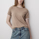Short-Sleeve Crew-Neck Ribbed Basic Tee
